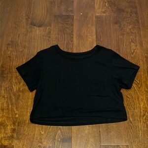 American Eagle black Soft and Sexy Rib crop top